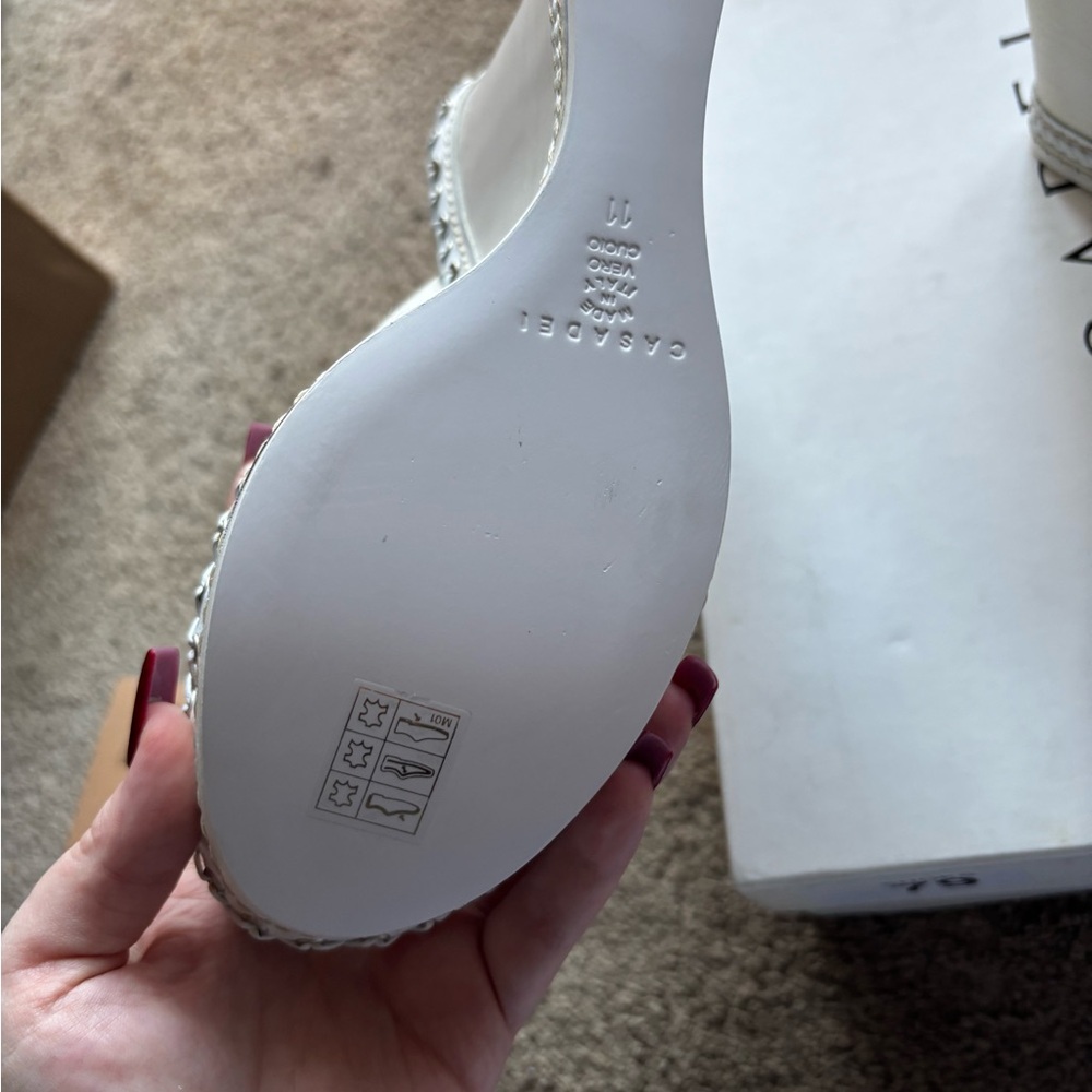 Casadei White Wedge Sandals in great condition! - Picture 10 of 14